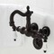Kingston Brass CA1003T5 3-3/8" Tub Wall Mount Clawfoot Tub Faucet, Oil Rubbed Bronze CA1003T5 - alternate 2